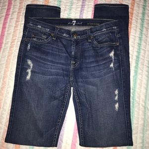 7FAM 28 Roxanne skinny Distressed starry night